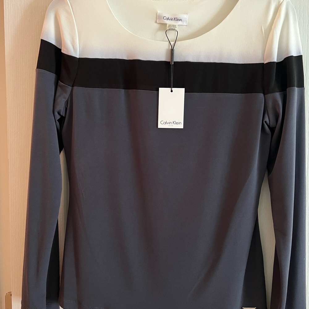 New Calvin Klein Long Sleeve Blouse